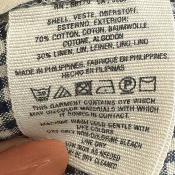 Cartonnier By Anthropologie Gingham Trouser Pants Tie Waist White Black Size 2 - Picture 12 of 14